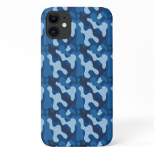 Blue Camouflage Hoesje | iPhone | iPad | Samsung