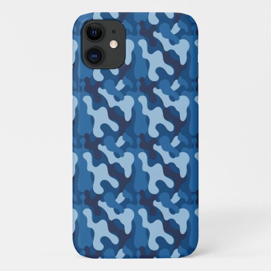 Blue Camouflage Hoesje | iPhone | iPad | Samsung (Achterkant)
