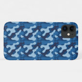 Blue Camouflage Hoesje | iPhone | iPad | Samsung (Achterkant (horizontaal))