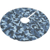 Blue Camouflage Kerstboom Rok (Gekanteld)