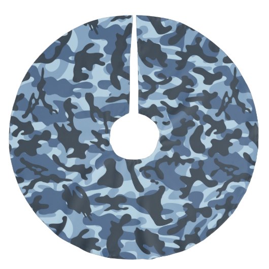 Blue Camouflage Kerstboom Rok (Voorkant)