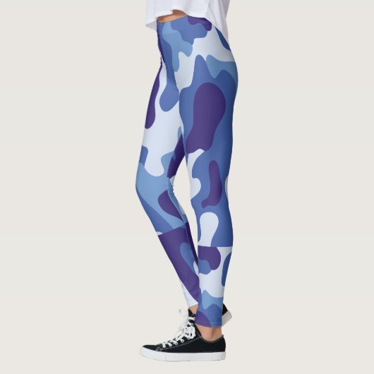 Blue camouflage pattern leggings (Links)