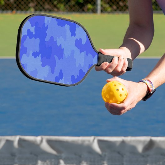 Blue Camouflage Pickleball Paddle (Insitu)