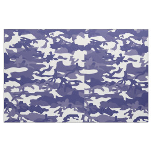 Blue Camouflage Stof