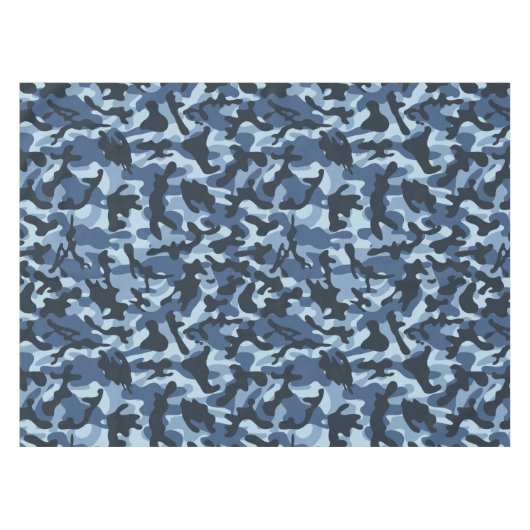 Blue Camouflage Tafelkleed (Voorkant (Horizontaal))