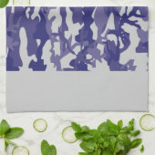Blue Camouflage Theedoek (Gevouwen)