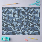 Blue Camouflage Tissuepapier (Craft)