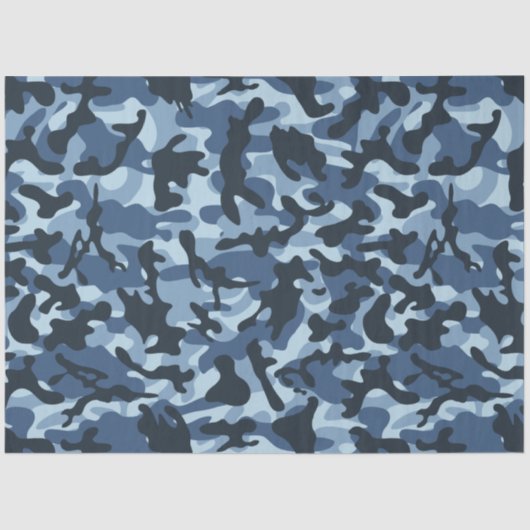 Blue Camouflage Tissuepapier (Voorkant)