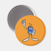 Blue Can Creature Kitchen Fridge Magnet Magneet (Voorkant / Achterkant)