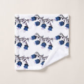 Blue Canterbury Bells op vine Flowers Bath Set Bad Handdoek (Wasdoekje)