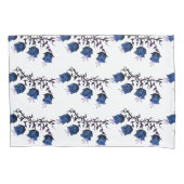 Blue Canterbury Bells op vine Flowers Kussensloop (Voorkant-Links)