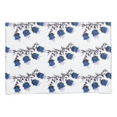 Blue Canterbury Bells op vine Flowers Kussensloop (Voorkant-Rechts)