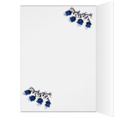 Blue Canterbury Bells Vine Flowers Carte de sympat (Intérieur (Gauche))