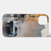  Blue Car in Foggy Cityscape Case-Mate iPhone Case (Achterkant (horizontaal))