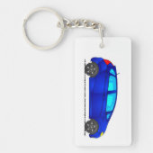 Blue Car Keyring, Cars Key Fob, Sleutelhanger (Voorkant)