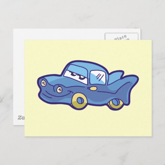 Blue Car Tshirts en Gifts Briefkaart (Voorkant / Achterkant)