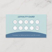 Blue Car Wash Client Loyauté Cartes de récompense (Dos)