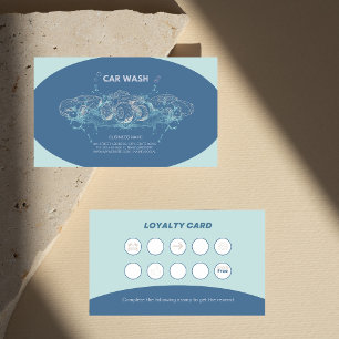 Blue Car Wash Client Loyauté Cartes de récompense