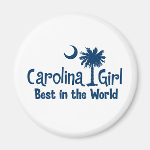 Blue Carolina Girl Best in the World Magneet