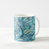 Blue Carp Koi Fish Pattern Koffiemok (Voorkant rechts)