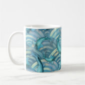 Blue Carp Koi Fish Pattern Koffiemok (Links)