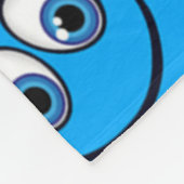 Blue Cartoon Face Pattern Fleece Deken (Hoek)