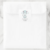 Blue Cartoon Poedel Adres Sticker (Tas)