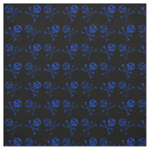 Blue Cartoon Skull Pattern