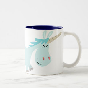 Blue Cartoon Unicorn mok