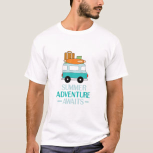 Blue Cartoon Van Best Family Adventure Vacatures T-shirt