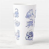 Blue Cat Cup Latte Mok (Voorkant)