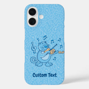 Blue Cat met Violin iPhone Case