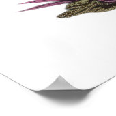 Blue Cat onder paddenstoel Pet Poster (Hoek)