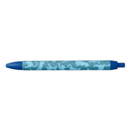 Blue Cat Pattern Zwarte Inkt Pen