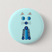 Blue CAT Ronde Button 5,7 Cm (Voorkant)