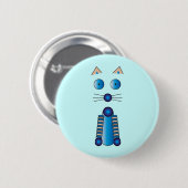 Blue CAT Ronde Button 5,7 Cm (Voorkant /achterkant)