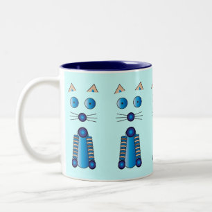 Blue CAT Tweekleurige Koffiemok