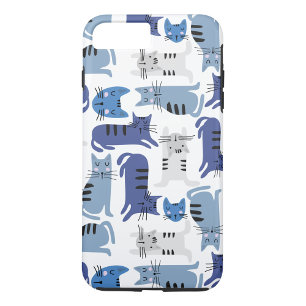 Blue Cats iPhone 8 Plus / 7 Plus Hoesje