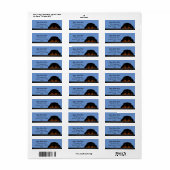 Blue Cavalier King Charles Spaniel Puppy Dog Etiket (Full Sheet)