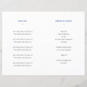 Blue Celebration of Life Funeral Photo Programme (Dos)