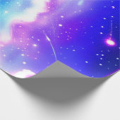 Blue Céleste Merveilles Anniversaire Papier cadeau (Coin)