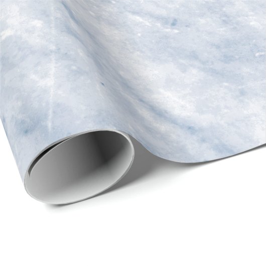 Blue Celestial White Grey Carrara Marble Stone Cadeaupapier (Rol Hoek)