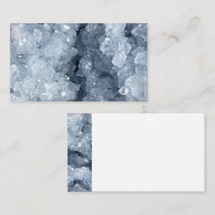 Blue Celestite Crystal Cluster Visitekaartje afdru