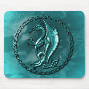 Blue Celtic Dragon Mousepad Muismat