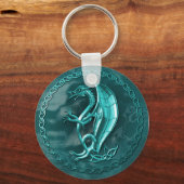 Blue Celtic Dragon Sleutelhanger (Voorkant)