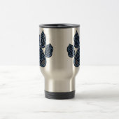 Blue Celtic Pawprint Travel Mug Reisbeker (Center)