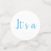 Blue C'est un garçon Confetti Baby Genre Reveal (Petit recto)