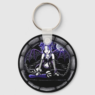 "Blue Chained" Gothic Fairy Art Sleutelhanger