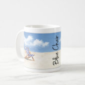 Blue Chair Beach Peinture par Just Dahl Mug (Devant gauche)