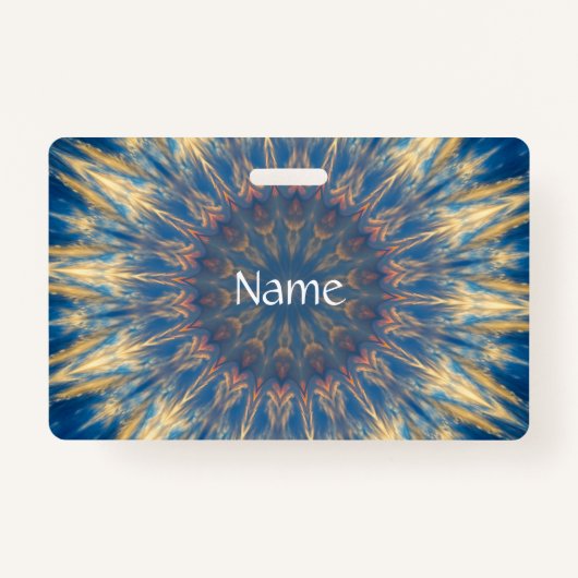 Blue Chakra Kaleidoscope Thunder_Cove Badge (Voorkant)